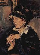 Anton Faistauer Portrat einer Dame mit dunklem Hut Sweden oil painting artist
